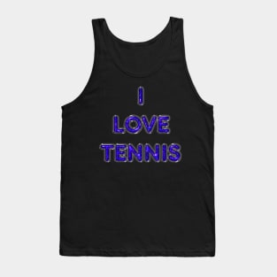 I Love Tennis - Purple Tank Top